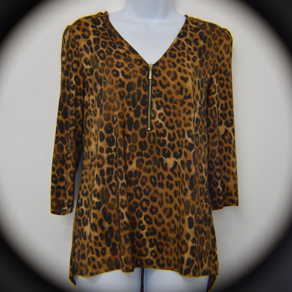 Express Women's Leopard Print Blouse Size M